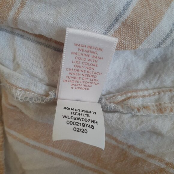 Striped Long Sleeve Top - Cream, Tan, and Gray - Picture 8 of 13